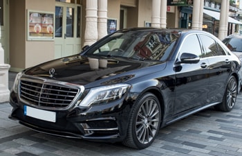 Chauffeur Driven Mercedes outside Theatre Royal in Brighton